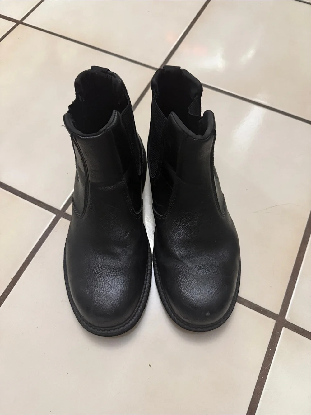 Black Leather Chelsea Boots